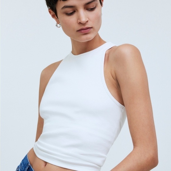 Madewell Highneck Tank With Shelf Bra in Sleekhold - Picture 5 of 6